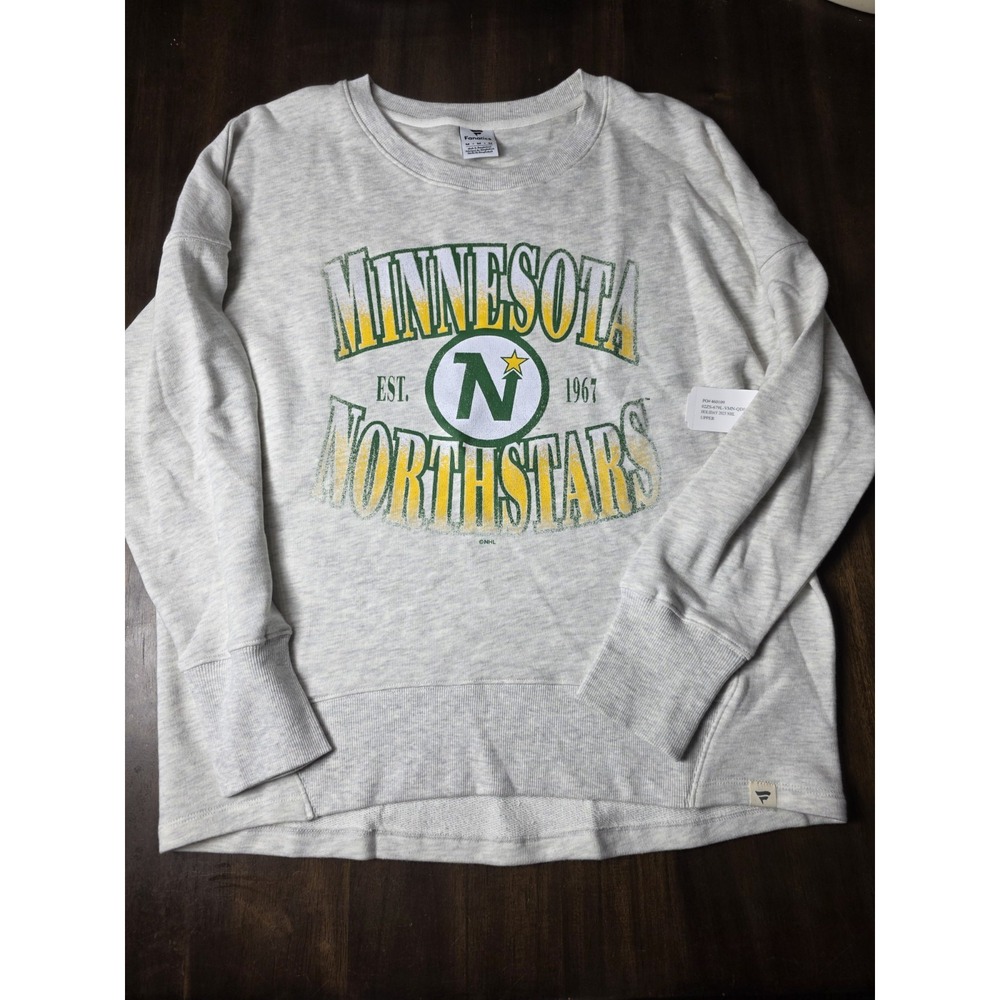 Minnesota North Stars Fanatics NHL Sweatshirt Men's M Gray NWT Hockey 1967